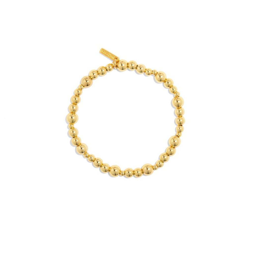 GOLDEN BIG BEADS BRACELET - PULSERAS - Malandra Jewelry - TP1683