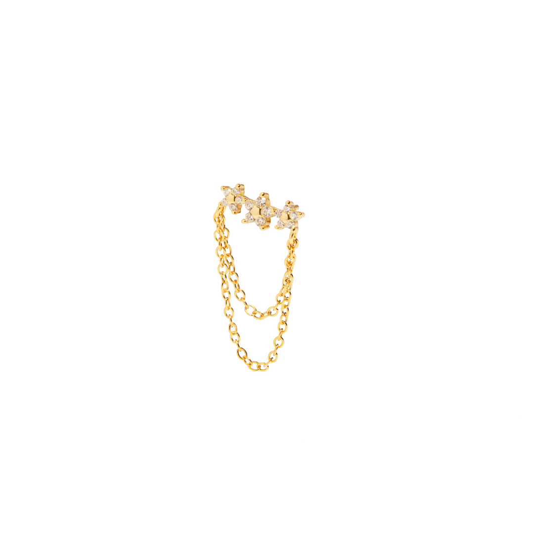 GOLDEN BLOOM LUX EAR CUFF - ARETES - Malandra Jewelry - ERA129 - 60249740065C