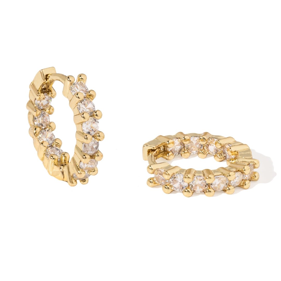 GOLDEN BOLD RADIANT HOOPS - ARETES - Malandra Jewelry - EZAA73