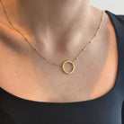 GOLDEN CIRCLE NECKLACE - COLLARES - Malandra Jewelry - VCC233 - 9060
