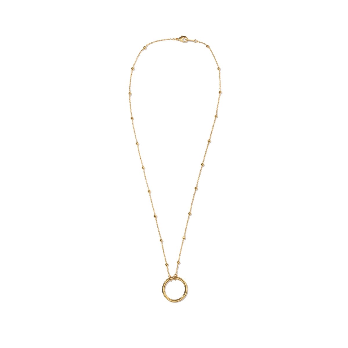 GOLDEN CIRCLE NECKLACE - COLLARES - Malandra Jewelry - VCC233 - 9060