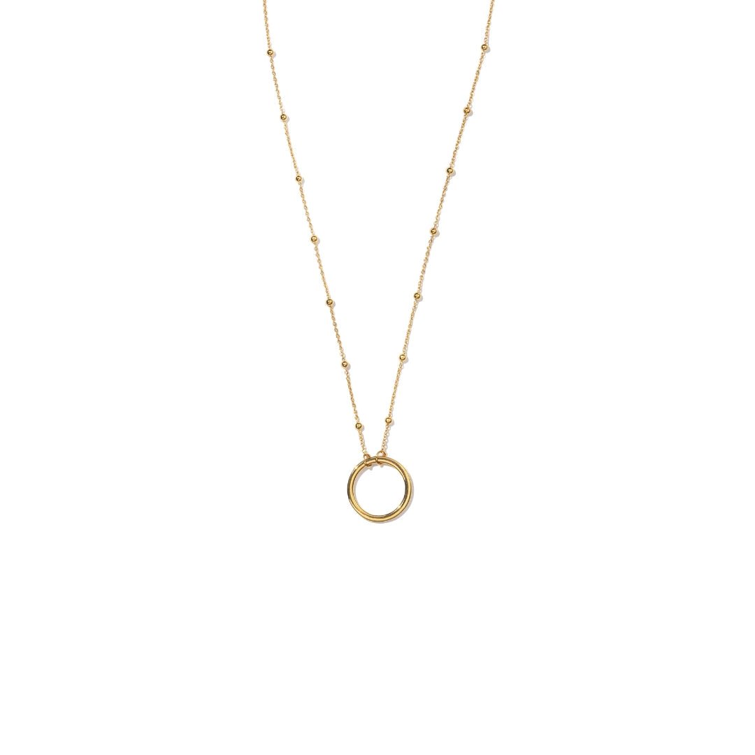 GOLDEN CIRCLE NECKLACE - COLLARES - Malandra Jewelry - VCC233 - 9060