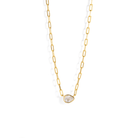 GOLDEN CRYSTAL DROP NECKLACE - COLLARES - Malandra Jewelry - EAWC108 - M231202000271
