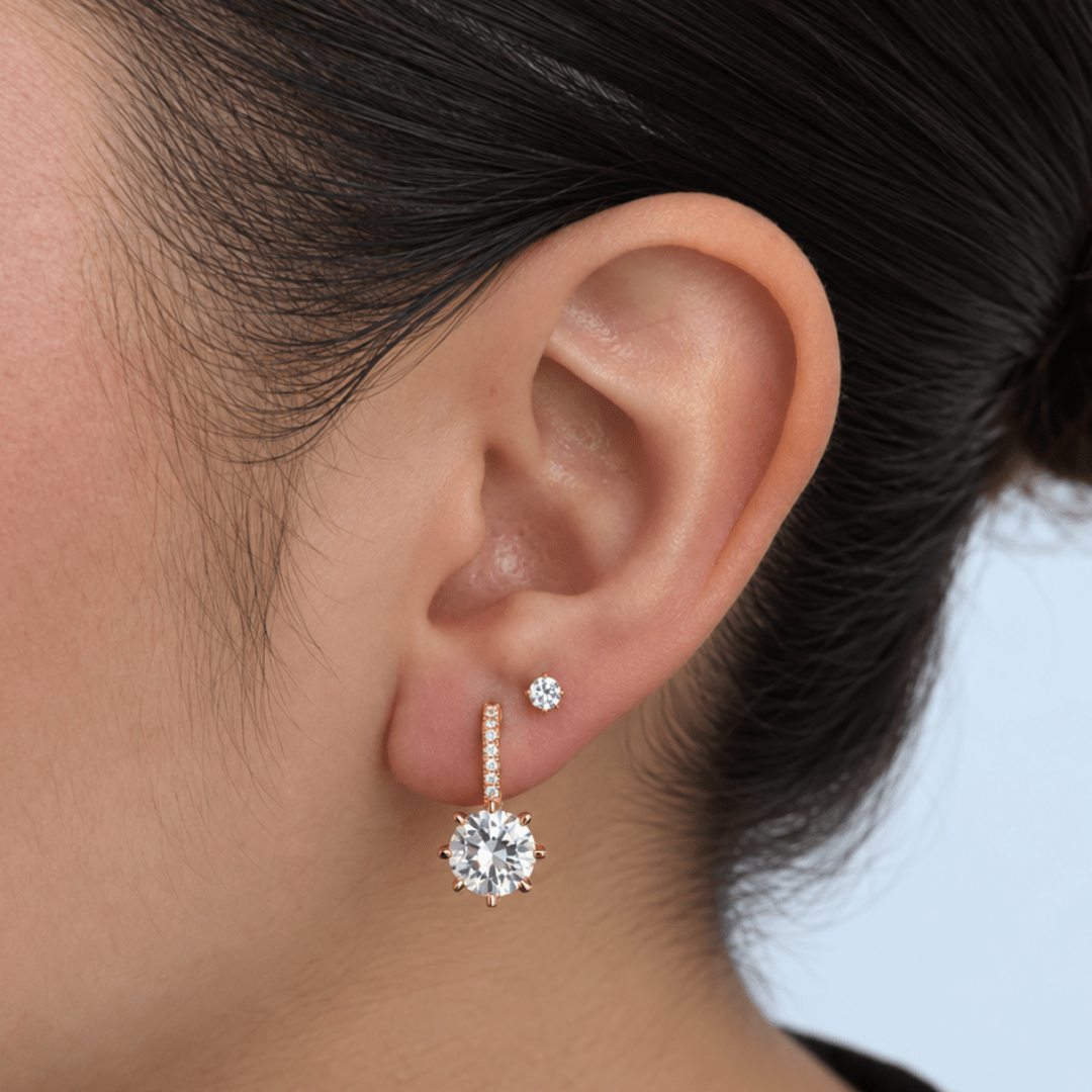 Golden Dazzle Drop Earrings - ARETES - Malandra Jewelry - ZWA177-QX07470Z