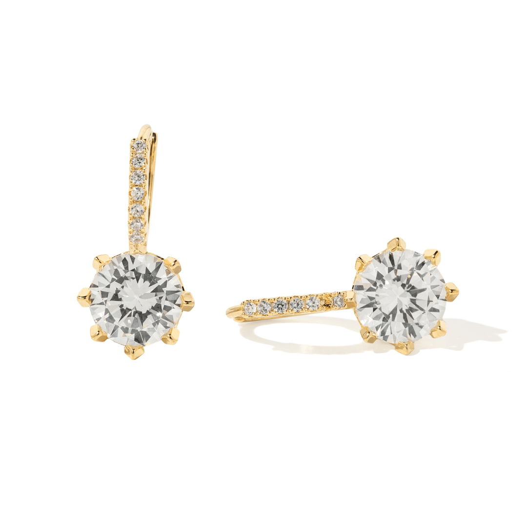 Golden Dazzle Drop Earrings - ARETES - Malandra Jewelry - ZWA177-QX07470Z