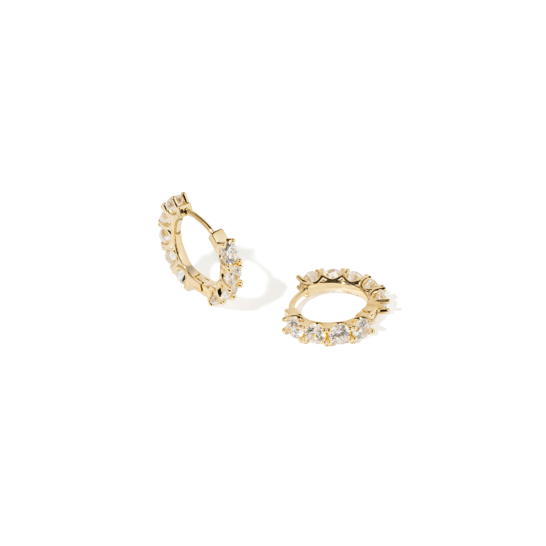 GOLDEN DAZZLE GLOW HOOPS - ARETES - Malandra Jewelry - ZWA95-QX02452