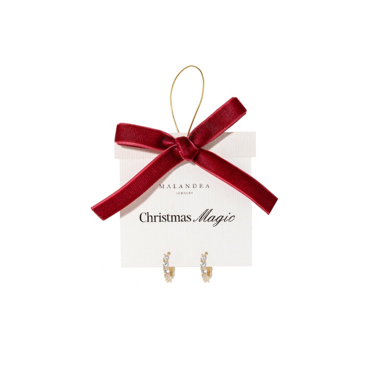 GOLDEN DAZZLE GLOW HOOPS - ARETES - Malandra Jewelry - ZWA95-QX02452