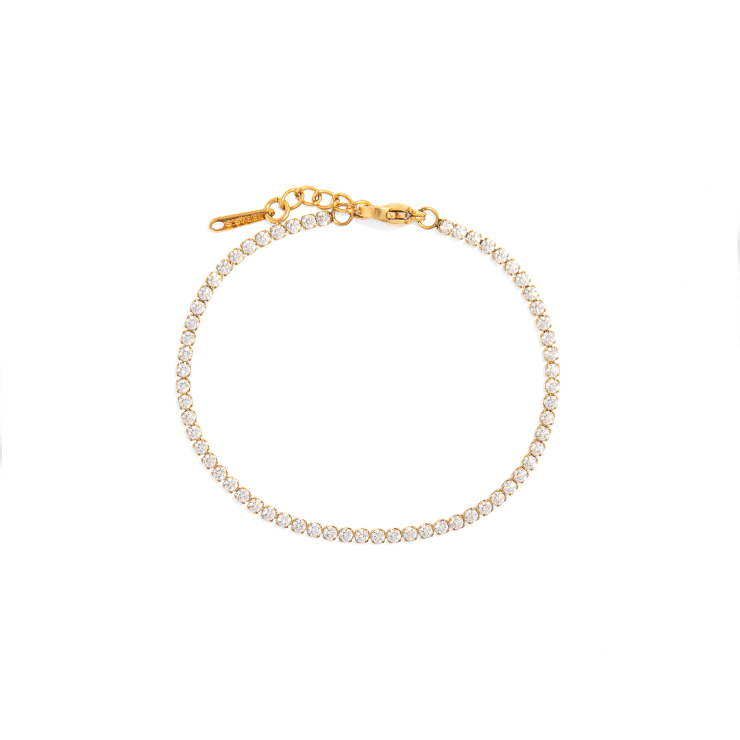 GOLDEN DAZZLE TENNIS BRACELET - PULSERAS - Malandra Jewelry - EUWP215 - JDB0112060 - 1