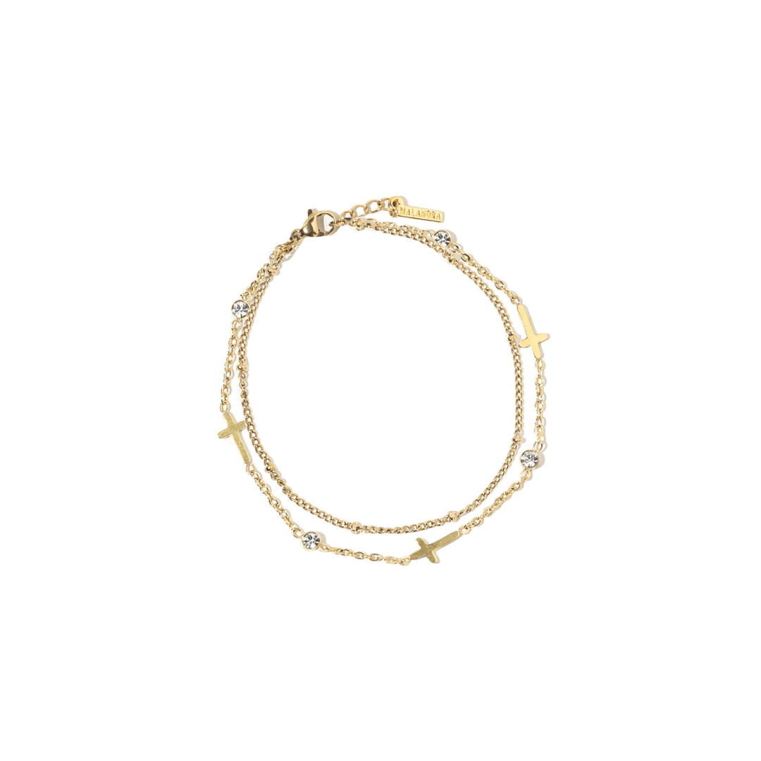 GOLDEN DIVINE DUO BRACELET - PULSERAS - Malandra Jewelry - ZXP12 - B - 4