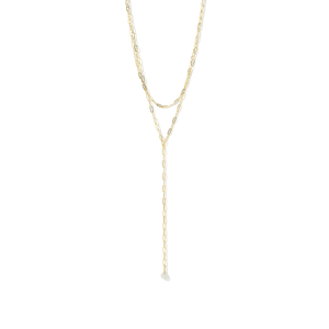 GOLDEN DROP LARIAT NECKLACE - COLLARES - Malandra Jewelry - TC2021