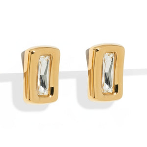 GOLDEN EDGE CRYSTAL EARRINGS - ARETES - Malandra Jewelry - EUWA318-JDE0109012