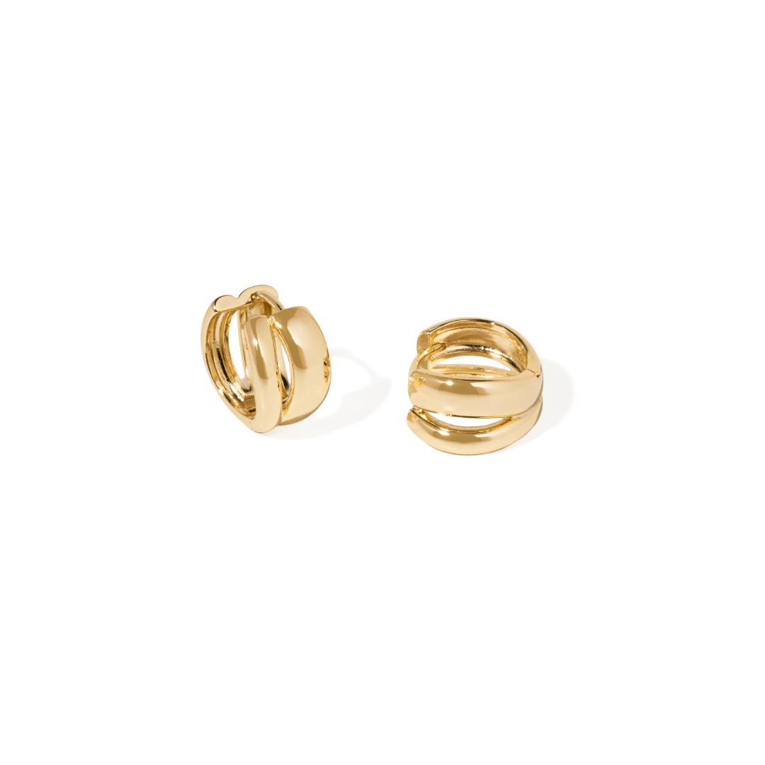 GOLDEN ESSENCE HOOPS - ARETES - Malandra Jewelry - ZWA84-QX06487