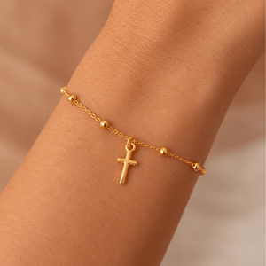 Golden Faith Pearl Bracelet - PULSERAS - Malandra Jewelry - TP2659