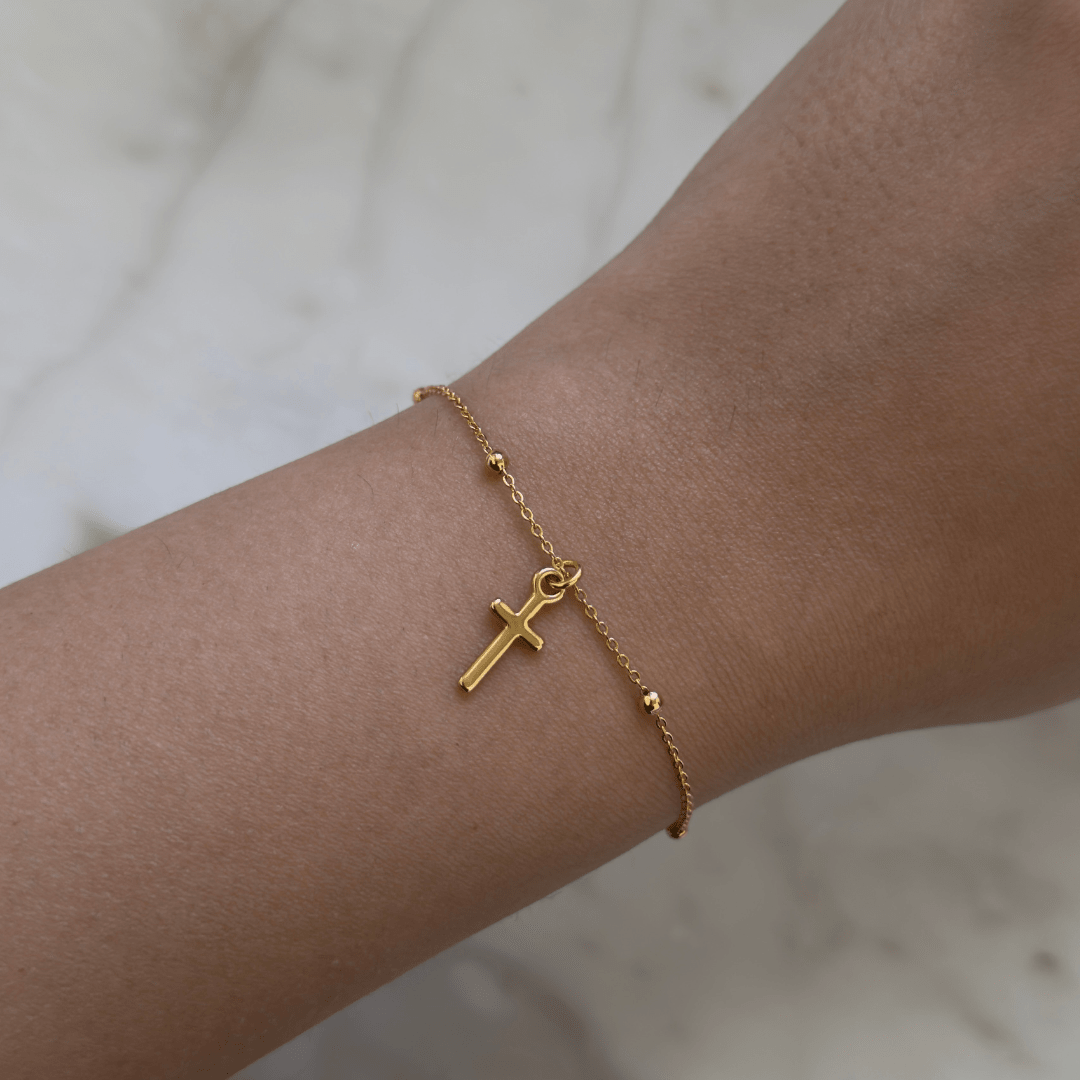 Golden Faith Pearl Bracelet - PULSERAS - Malandra Jewelry - TP2659