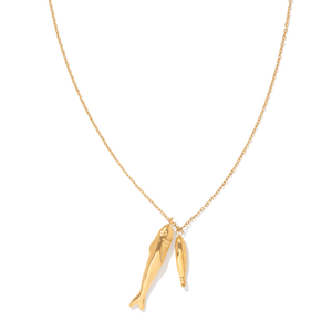 Golden Fish Duo Necklace - COLLARES - Malandra Jewelry - EUWC622-JDN0203012