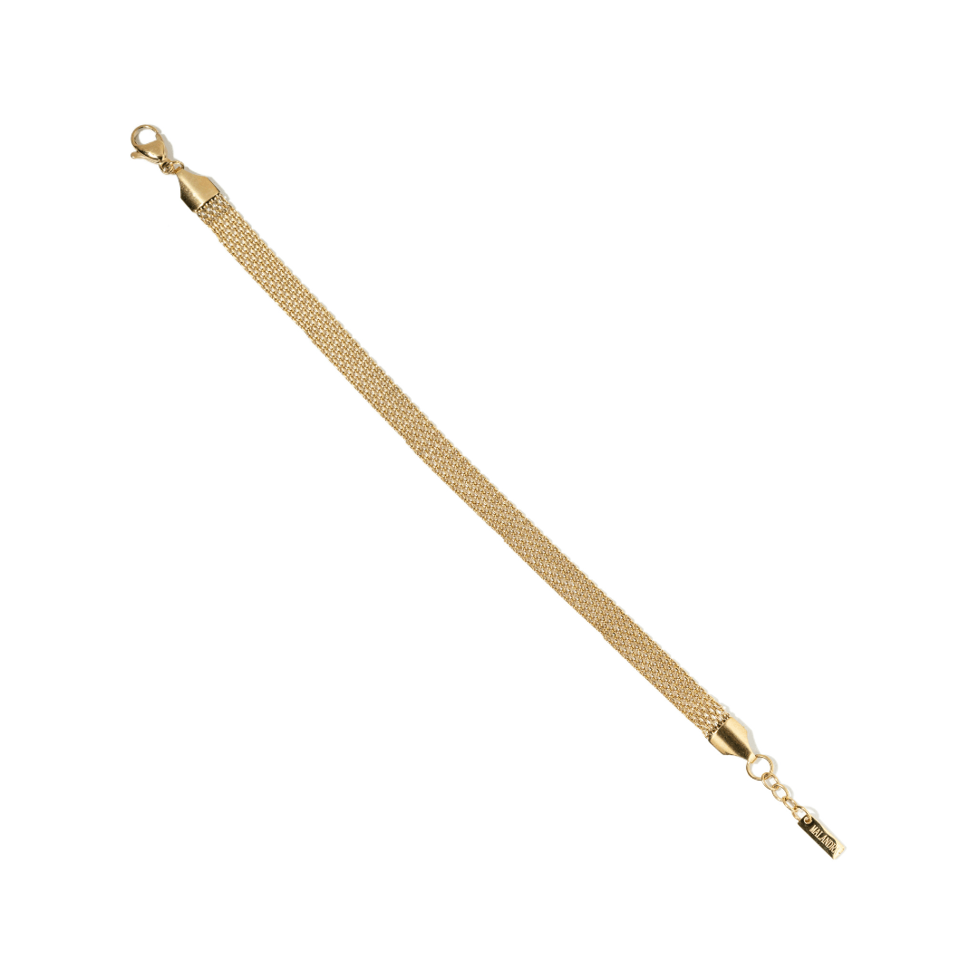GOLDEN FLAT ICON BRACELET - PULSERAS - Malandra Jewelry - EUWP248 - DZJDB202506232NINA