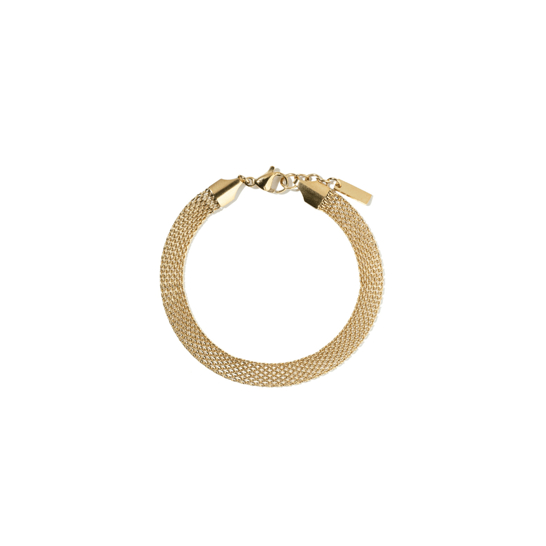 GOLDEN FLAT ICON BRACELET - PULSERAS - Malandra Jewelry - EUWP248 - DZJDB202506232NINA