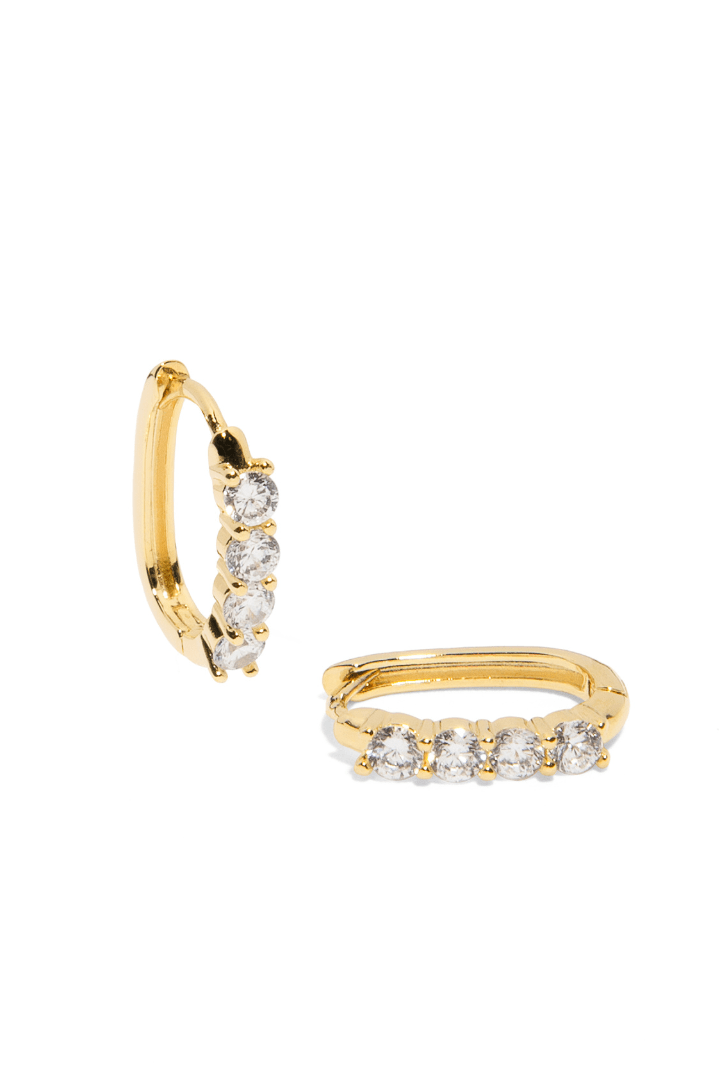 GOLDEN GLAM LINK HOOPS - ARETES - Malandra Jewelry - ZOA3 - N15245I8Z