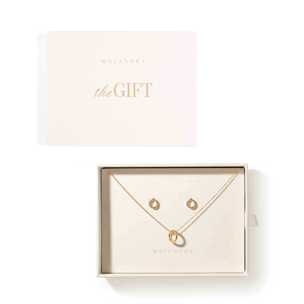 GOLDEN GLEAM CIRCLE GIFT SET - SETS DE REGALO - Malandra Jewelry - SET108 - VCC107.D/VCD83.D/VCA173