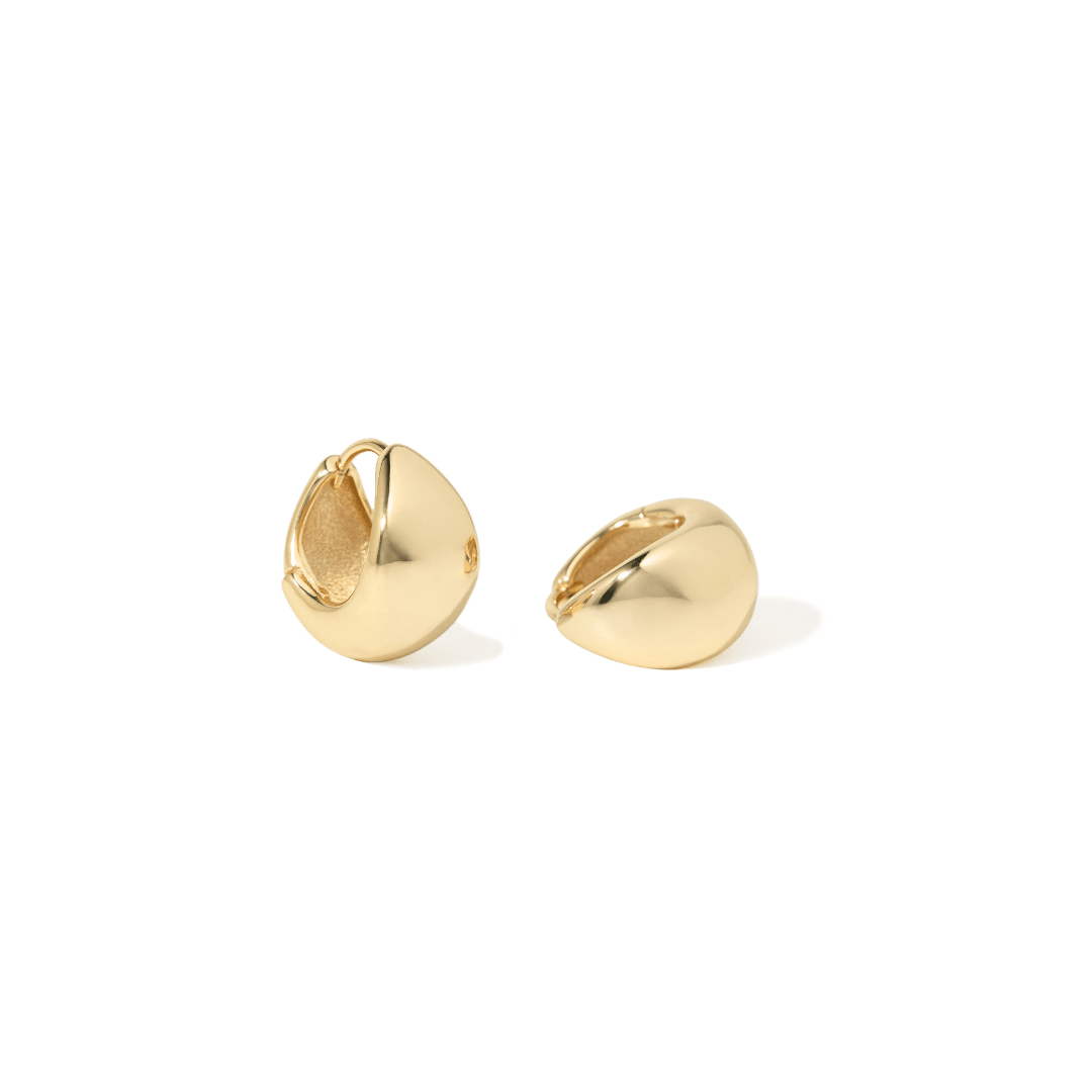 GOLDEN GLEAM DROP HOOPS - ARETES - Malandra Jewelry - ZWA120-QX06555
