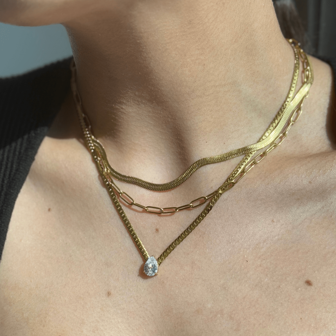 GOLDEN GLEAM DROP NECKLACE - COLLARES - Malandra Jewelry - EUWC209 - JDN0104010