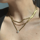 GOLDEN GLEAM DROP NECKLACE - COLLARES - Malandra Jewelry - EUWC209 - JDN0104010