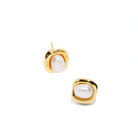 GOLDEN GLEAM PEARL EARRINGS - ARETES - Malandra Jewelry - ZOA31 - YG10823IOZB