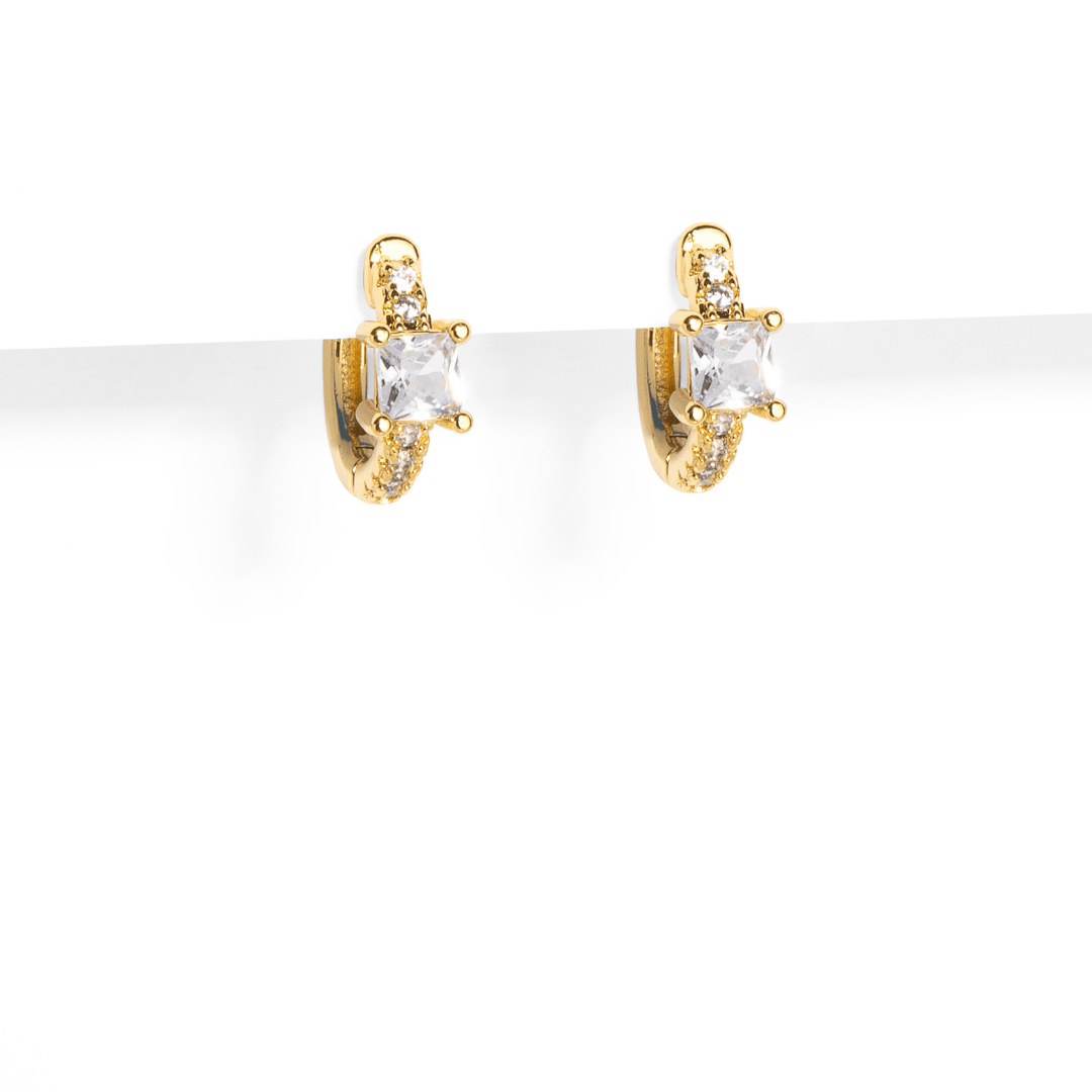 GOLDEN GLIMMER HOOPS - ARETES - Malandra Jewelry - AA1459 - U20708