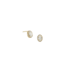 GOLDEN GLOW OVAL EARRINGS - ARETES - Malandra Jewelry - ZWA73 - QX02196