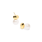 GOLDEN GLOW PEARL EARRINGS - ARETES - Malandra Jewelry - ZOA7 - N16475IOZB