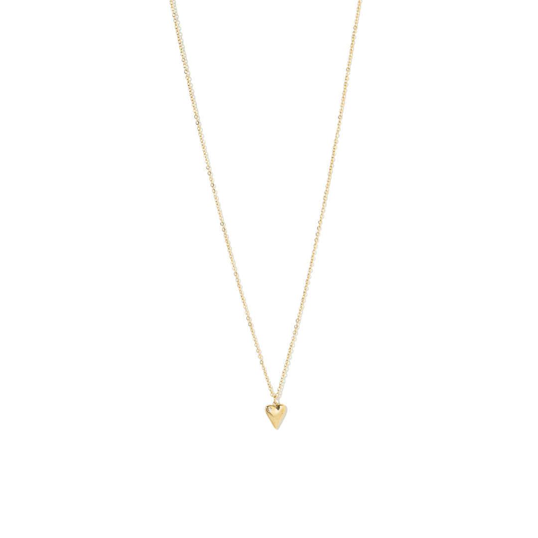 GOLDEN HEART GLOW NECKLACE - COLLARES - Malandra Jewelry - ZXC8 - T001055356