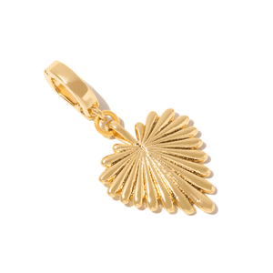 GOLDEN HEART LEAF CHARM - DIJES - Malandra Jewelry - ETD27-AA1338