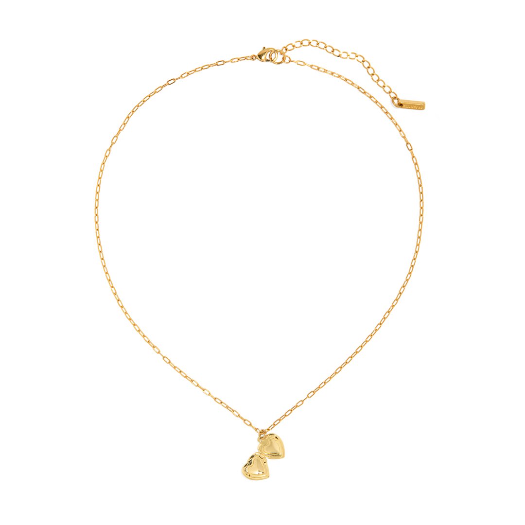 GOLDEN HEART LOCKET - COLLARES - Malandra Jewelry - TC1720