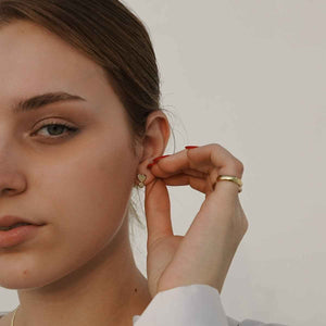 GOLDEN HEART STUDS