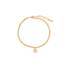 GOLDEN INITIAL LINK BRACELET - PULSERAS - Malandra Jewelry - TP1841.M
