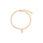 GOLDEN INITIAL LINK BRACELET - PULSERAS - Malandra Jewelry - TP1841.R