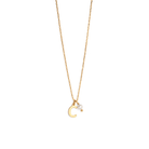 GOLDEN INITIAL PEARL NECKLACE - COLLARES - Malandra Jewelry - TC2001.A