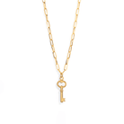 GOLDEN KEY NECKLACE - COLLARES - Malandra Jewelry - XBC151 - WSN00007 GD