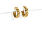 GOLDEN LADDER BOLD HOOPS - ARETES - Malandra Jewelry - EVFA30 - 0773 - 0036B