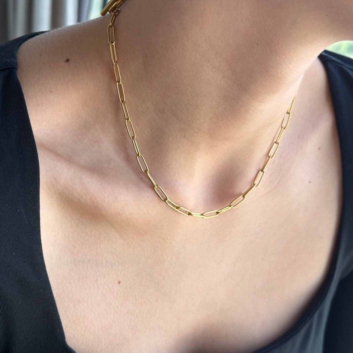 GOLDEN LATCH NECKLACE - COLLARES - Malandra Jewelry - EUWC63 - JDN20151