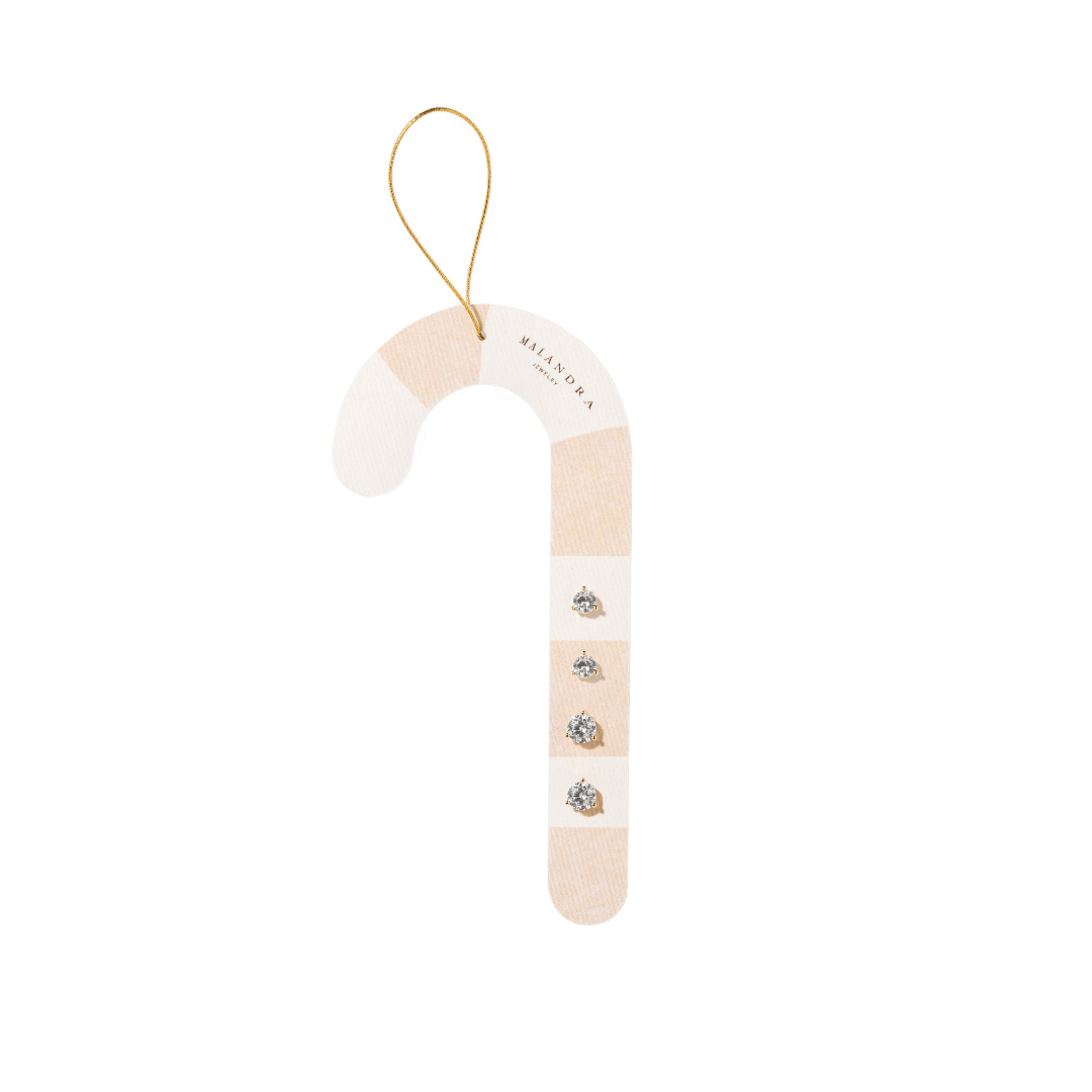 GOLDEN LIGHT STUDS SET - ARETES - Malandra Jewelry - ZWA87-QX05070Y