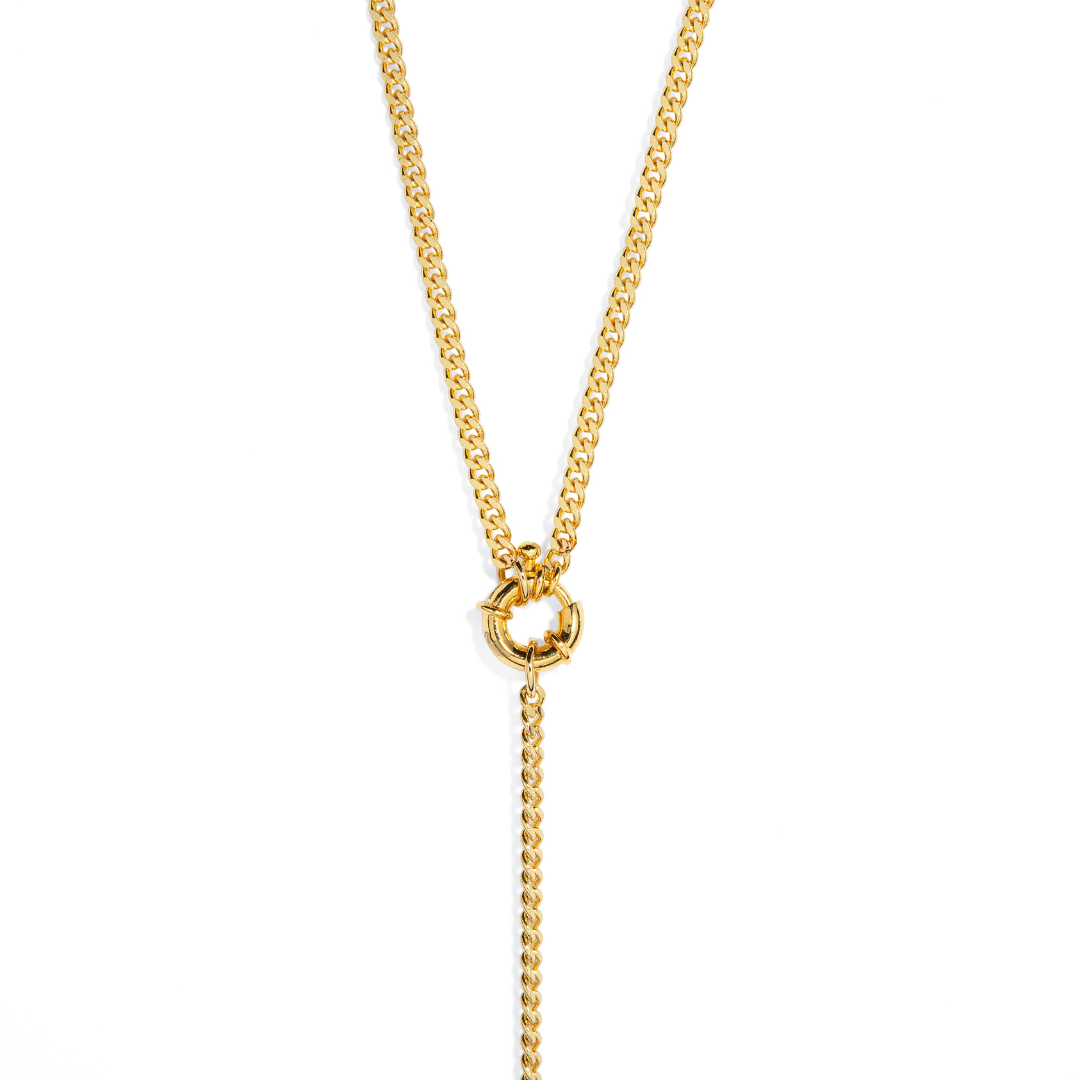 GOLDEN LINK LARIAT NECKLACE - COLLARES - Malandra Jewelry - TC2019