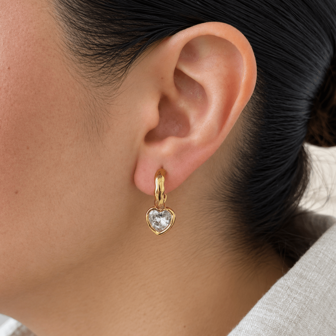 Golden Loveknot Hoops - ARETES - Malandra Jewelry - EUWA640-JDE0105339