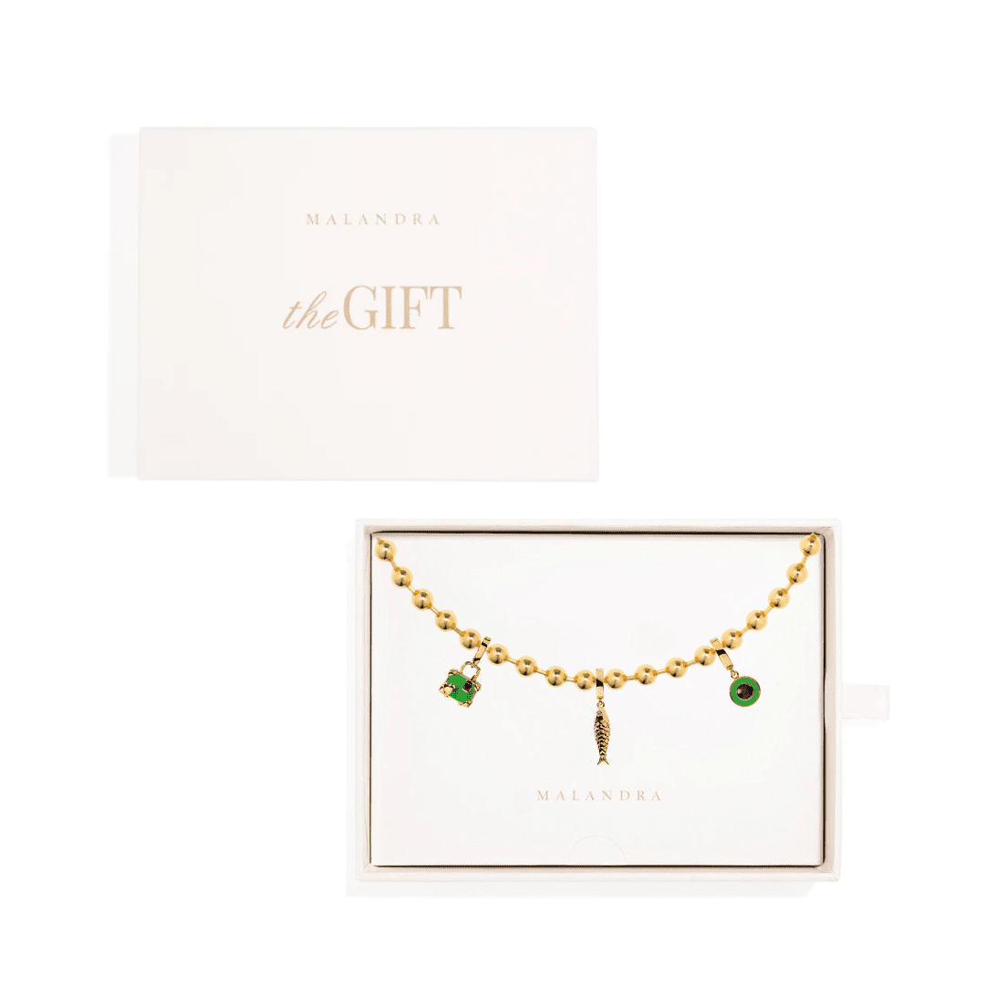 GOLDEN LUCK CHARMS GIFT SET - SETS DE REGALO - Malandra Jewelry - SET178 EYHC13/EYHD39/EYHD35/EYHD36