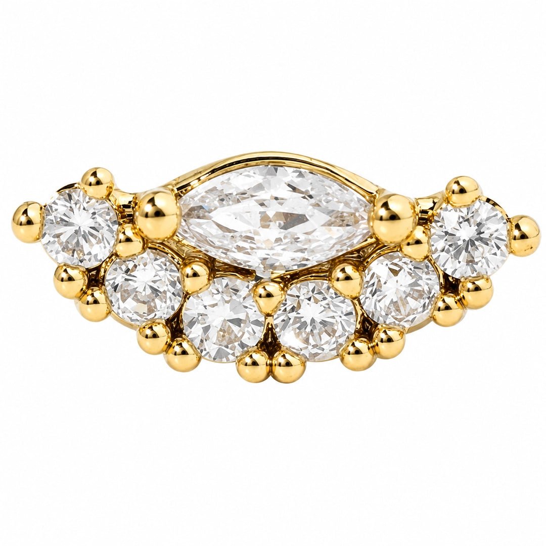 GOLDEN LUNAR ECLIPSE PIERCING - ARETES - Malandra Jewelry - ZTA37-EGD2041