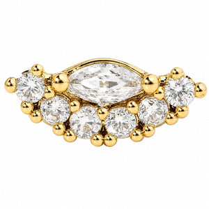 GOLDEN LUNAR ECLIPSE PIERCING - ARETES - Malandra Jewelry - ZTA37-EGD2041
