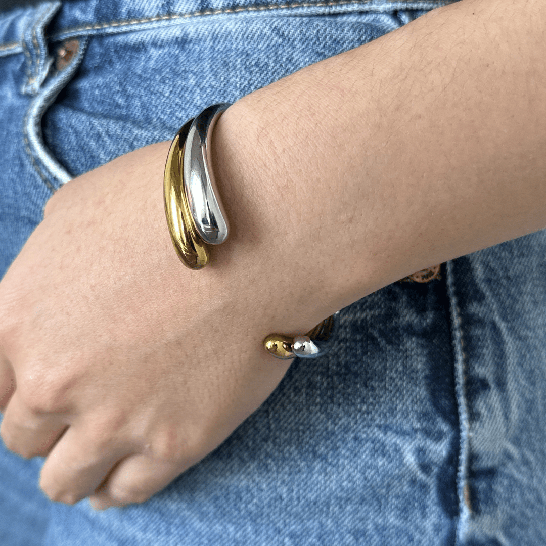GOLDEN LUXE HALO CUFF - PULSERAS - Malandra Jewelry - EUWP465-JDB201489