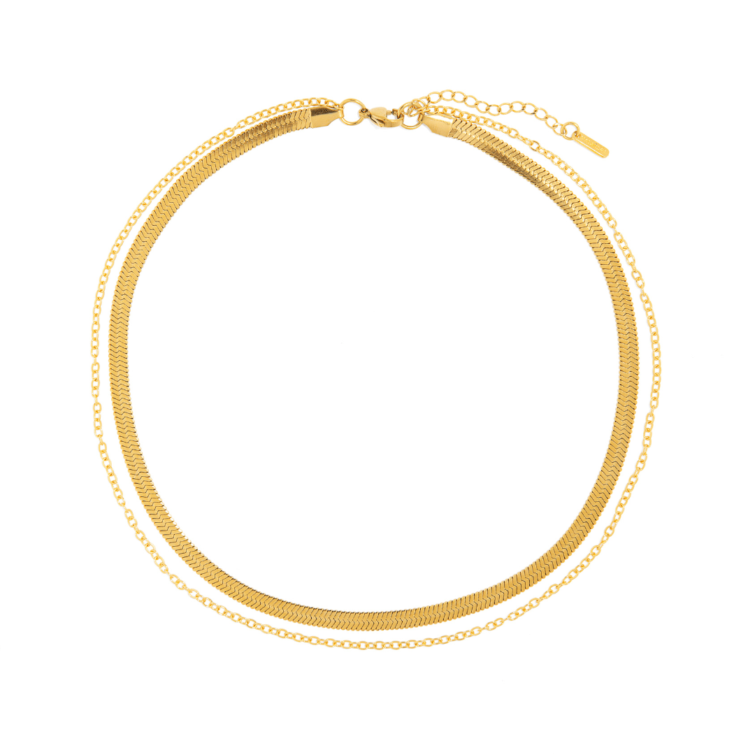 GOLDEN LUXE LAYER NECKLACE - COLLARES - Malandra Jewelry - TC2003