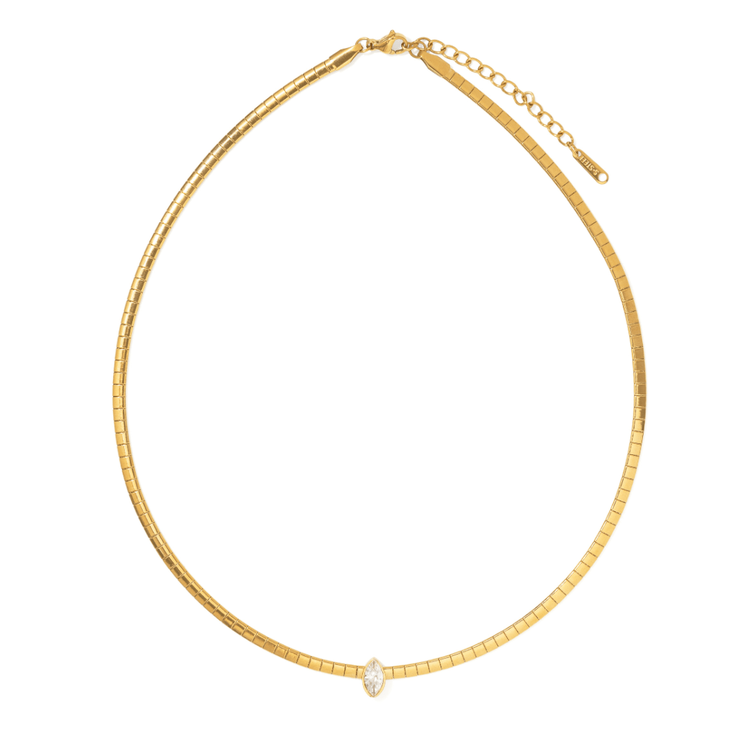 Golden Luxe Marquise Choker - COLLARES - Malandra Jewelry - EUWC646-JDN0106057