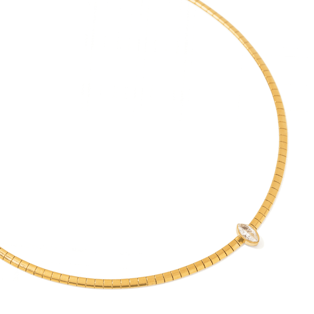 Golden Luxe Marquise Choker - COLLARES - Malandra Jewelry - EUWC646-JDN0106057